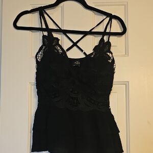 Elegant Black Lace Top